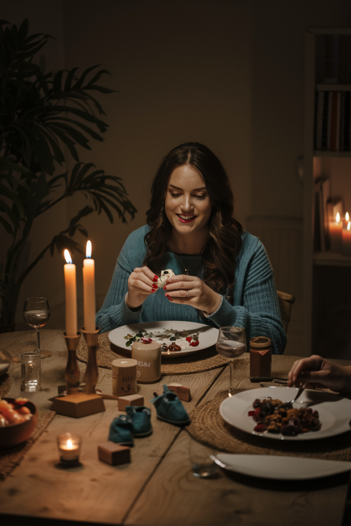 Surprise Dinner with Baby-Themed Dessert