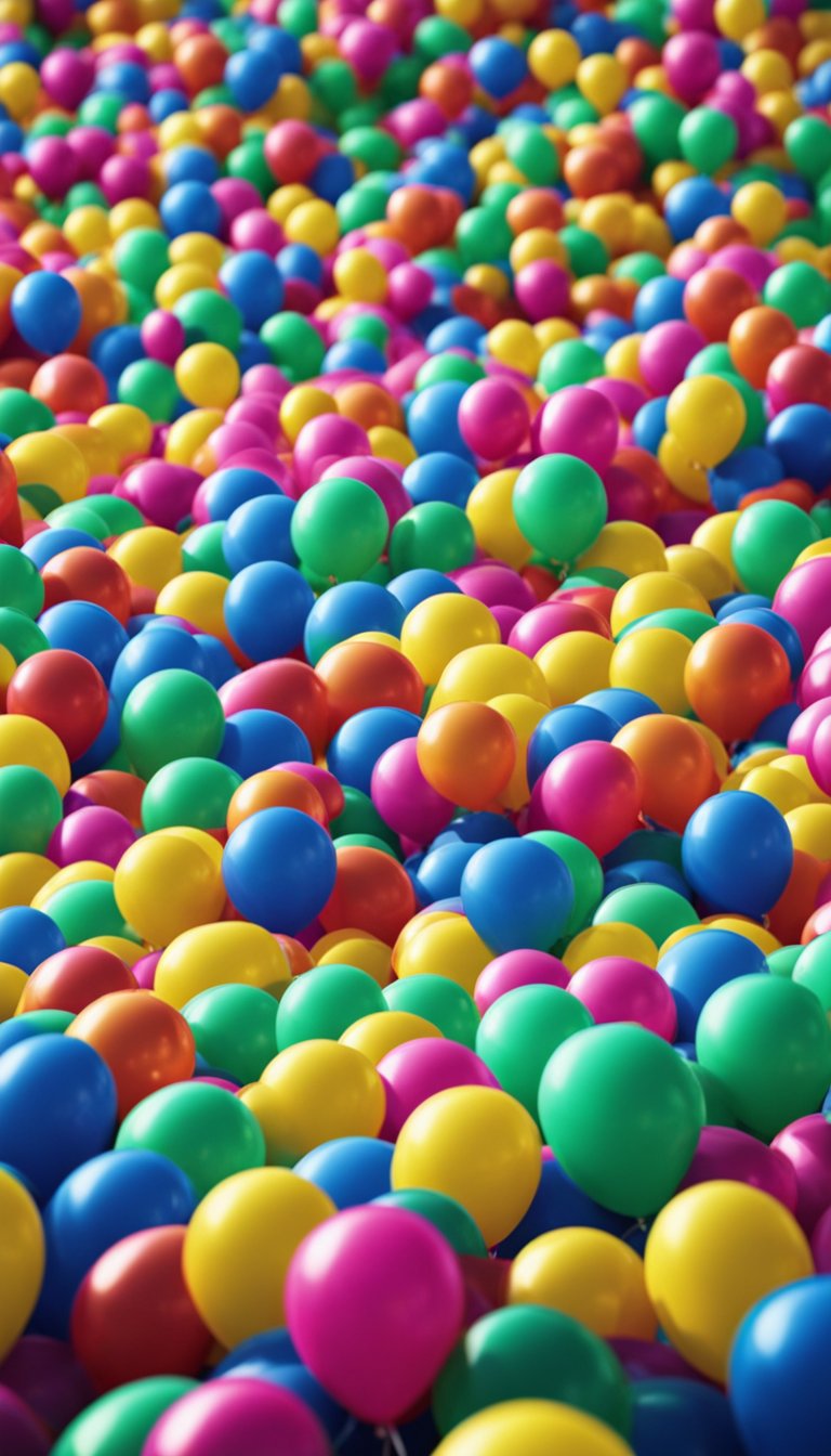 Colorful balloons fill the room as couples race to pop them with their bellies. Laughter and cheers fill the air as the playful competition unfolds