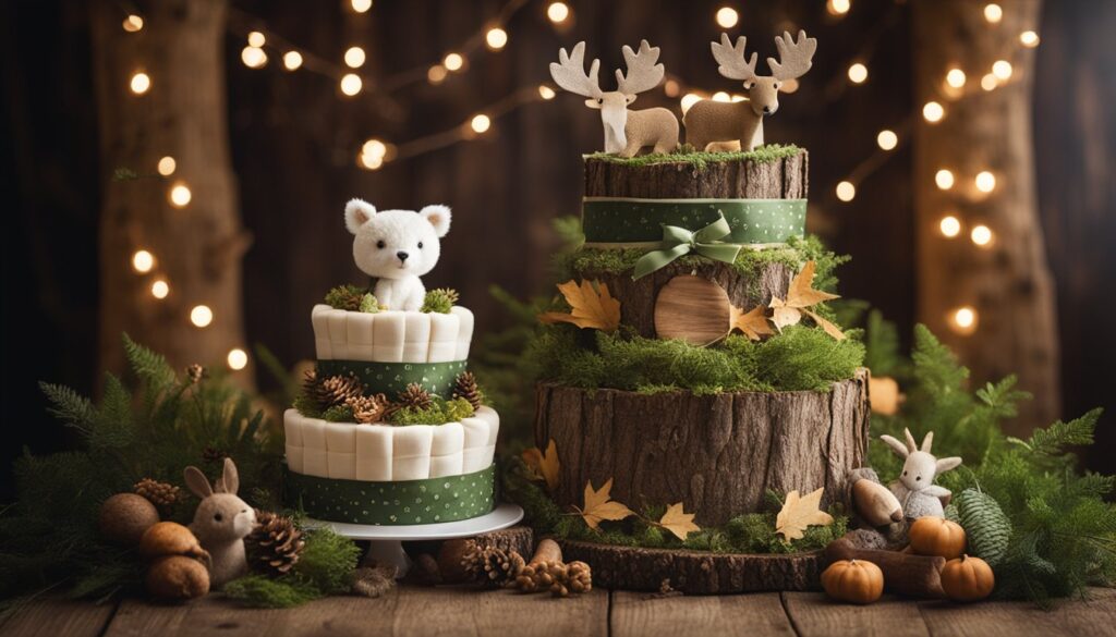 Woodland Diaper Cake