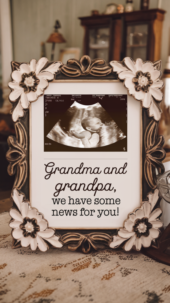 Personalized photo frame with ultrasound picture