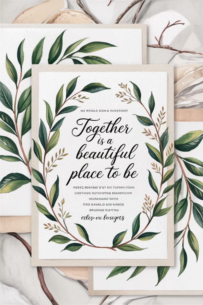 Handmade Calligraphy Nesting Invites