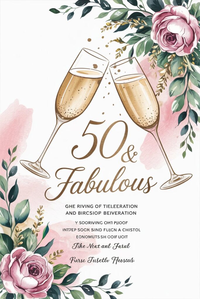 Gold Foil Accent Nesting Invitations