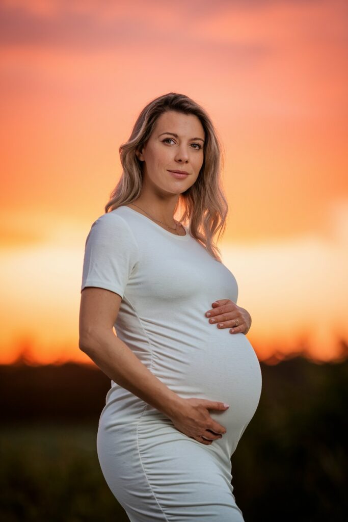 Classic White Maternity Tee Dress