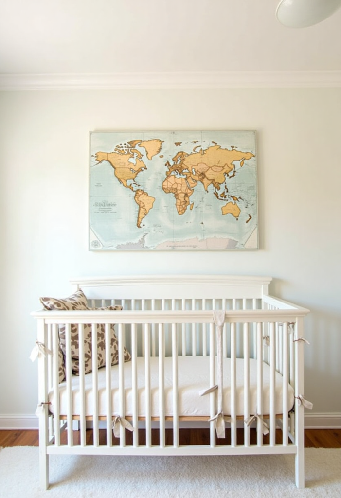 Vintage Airplane Motif with maps and planes