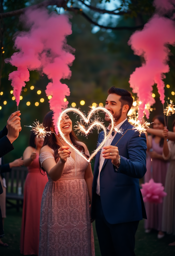 Sparklers with Colored Smoke