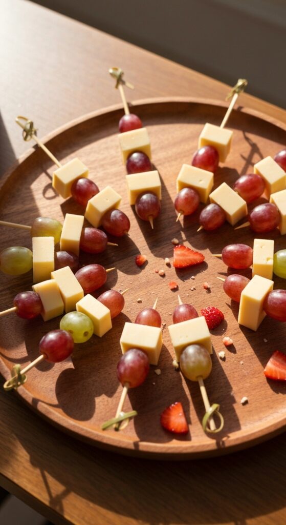 Cheese & Fruit Skewers