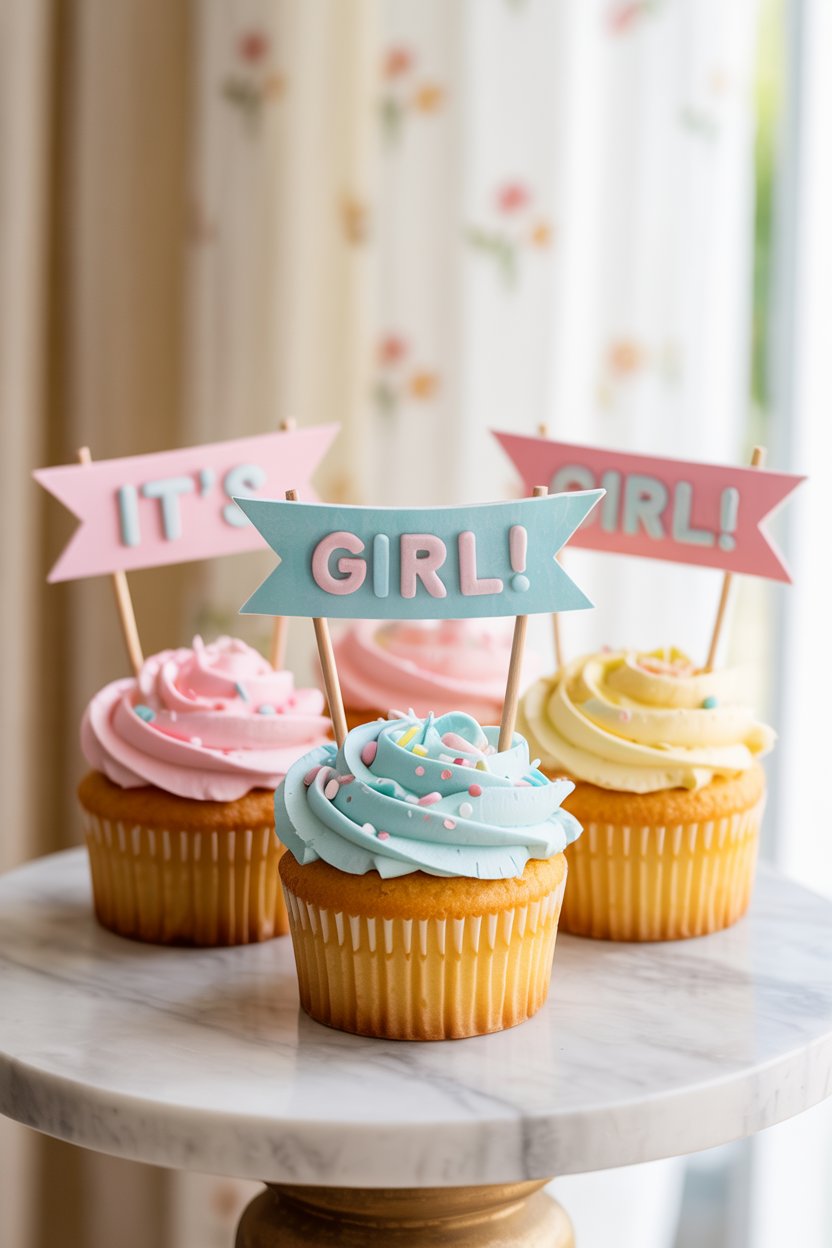 Gender Reveal Cupcake