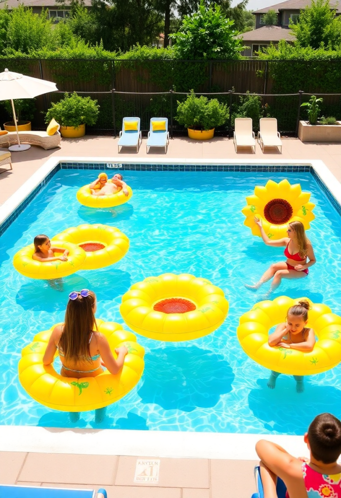 Sunflower Splash Pool Party
