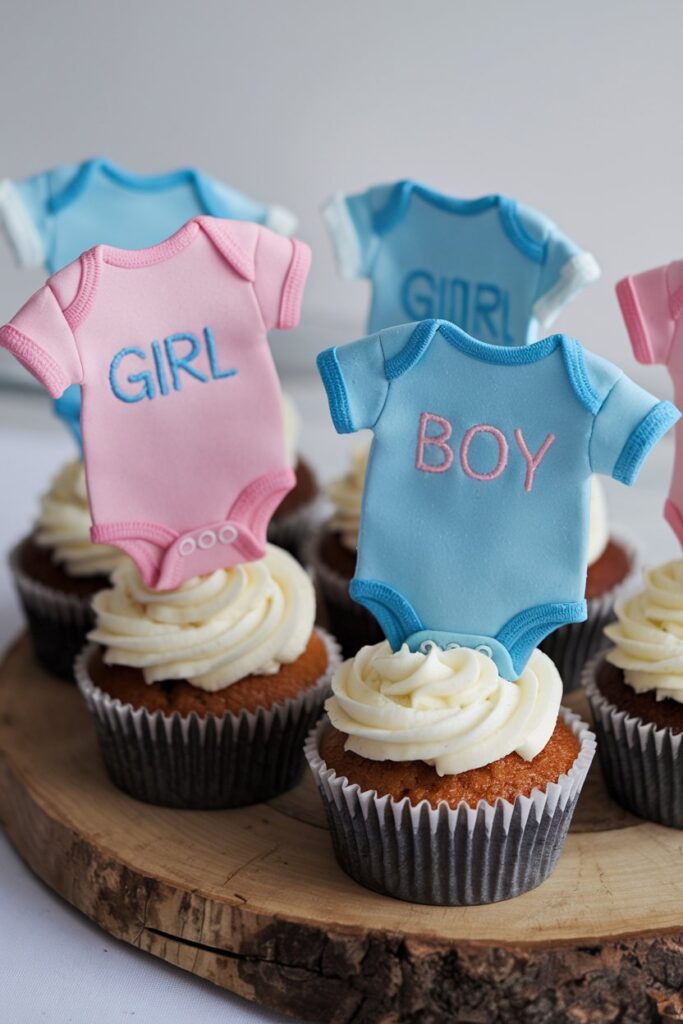 Onesie-Topped Cupcakes