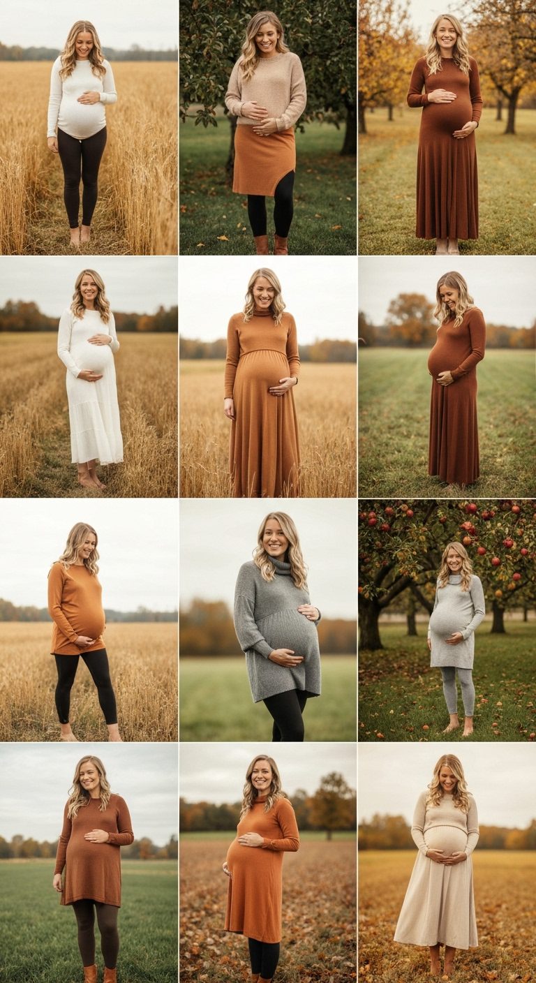 35 Cute Fall Maternity Outfit Ideas for Photoshoots
