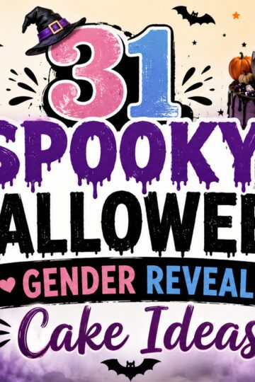 Halloween Gender Reveal Cake