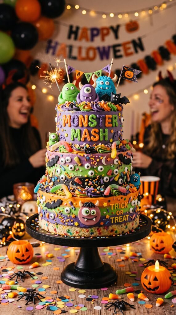 Monster Mash Confetti Cake