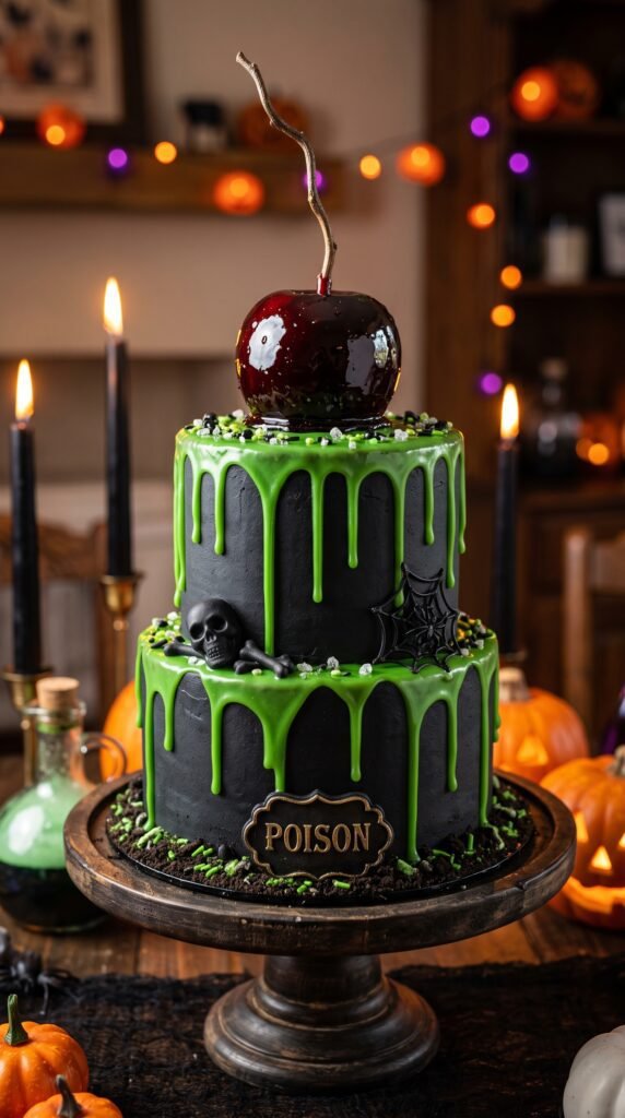 Poison Apple Caramel Drip Cake