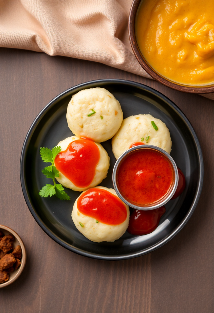 Mini Idli with Chutney