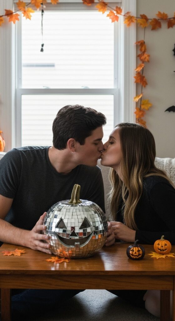 Mirror Pumpkin Kiss