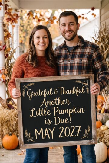 Thanksgiving chalkboard pregnancy
