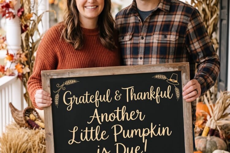 Thanksgiving chalkboard pregnancy