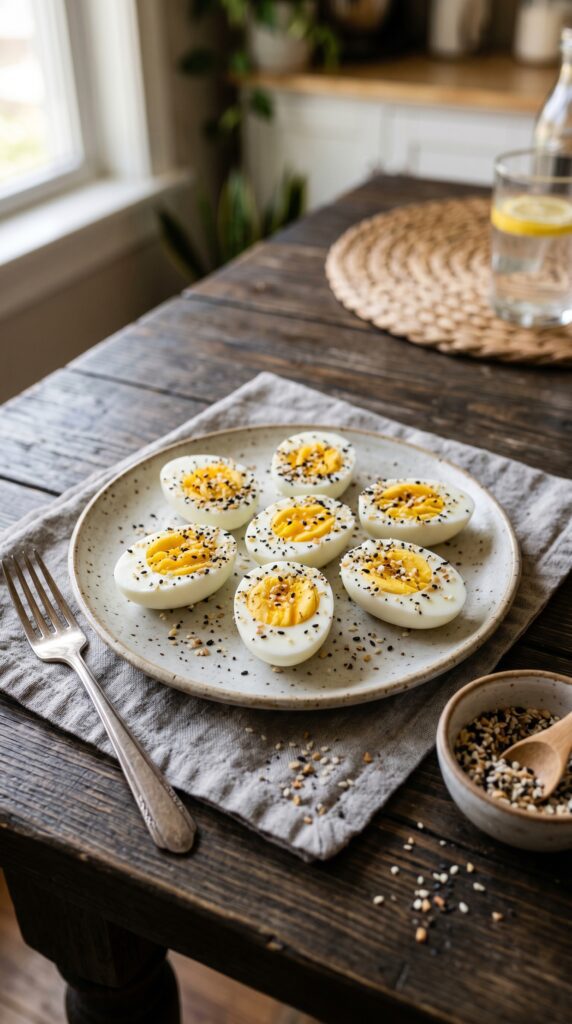 Hard-Boiled Eggs with Everything Bagel Seasoning