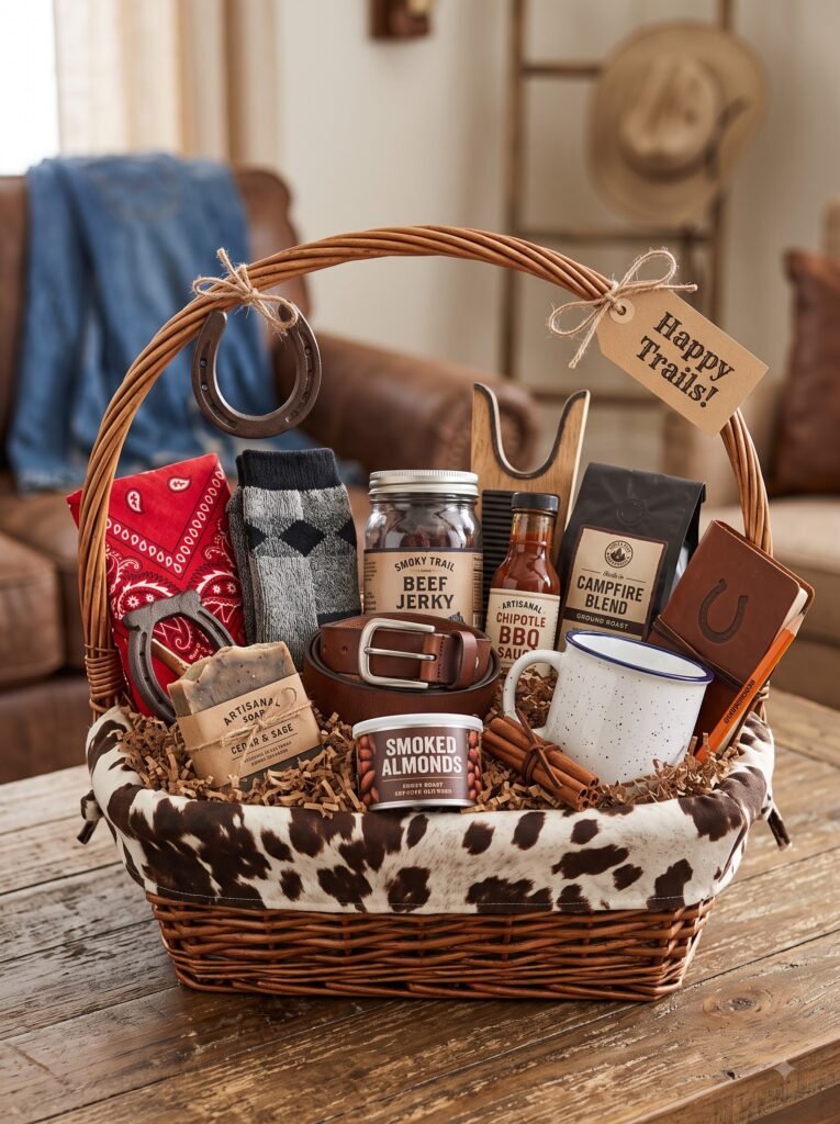 Cowboy-Themed Gift Basket