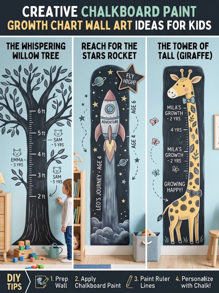 Chalkboard Paint Growth Chart Wall Art