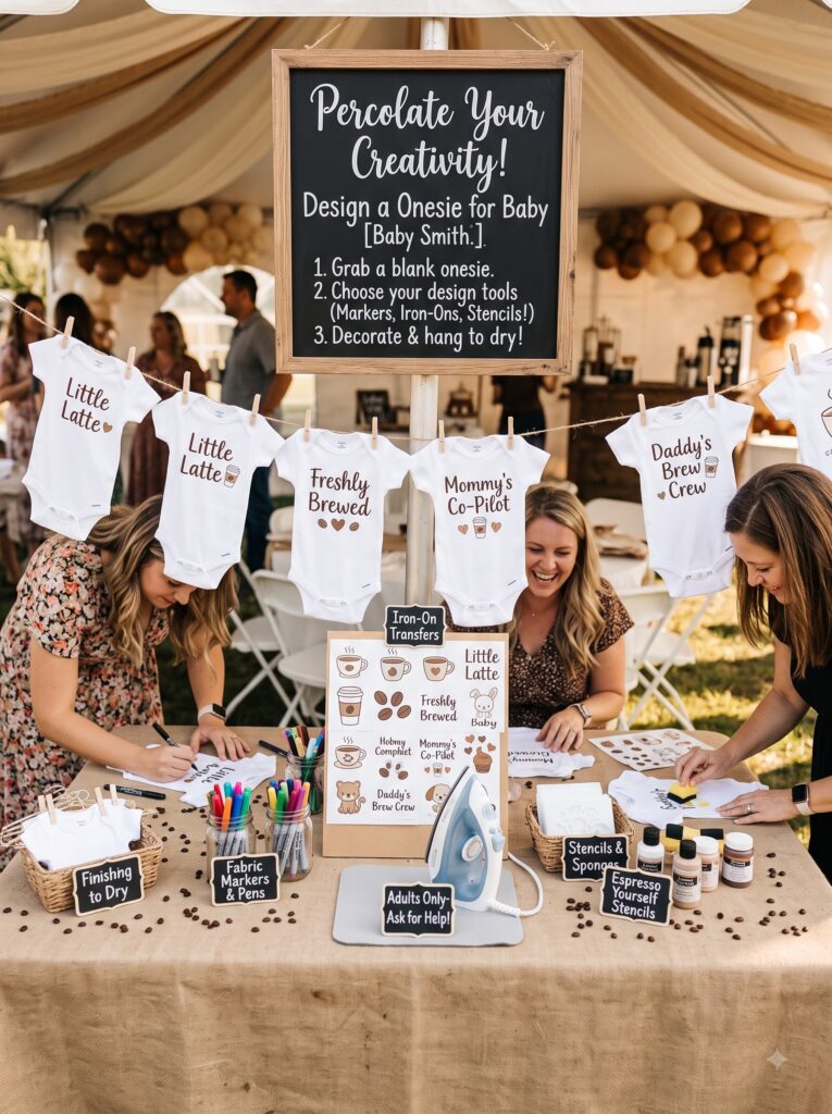 "Percolating" Onesie Decorating Station