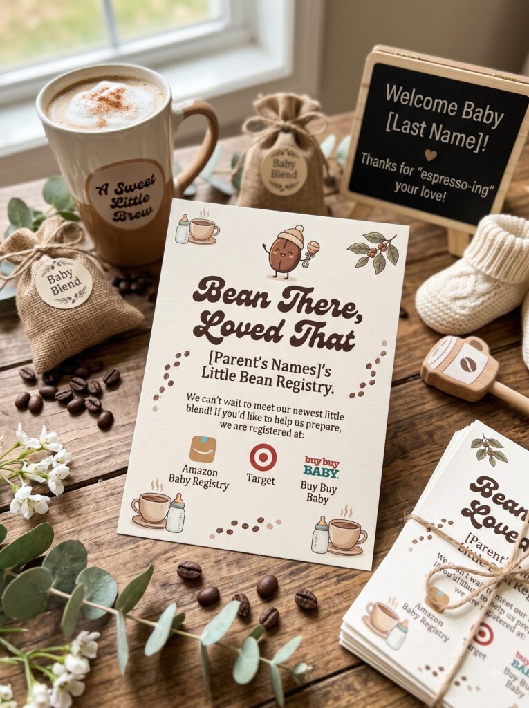 "Bean There, Loved That" Registry Card