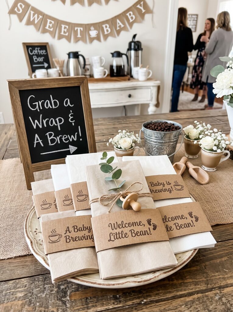 Coffee Sleeve Napkin Wraps