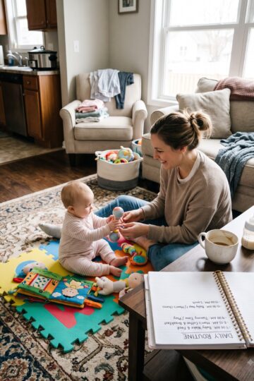 Daily Routine stay at home mom with baby
