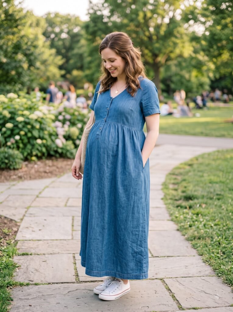 Denim Maxi Dress