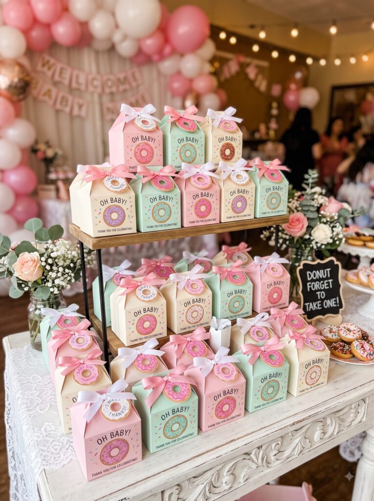 Donut-Themed Favor Boxes