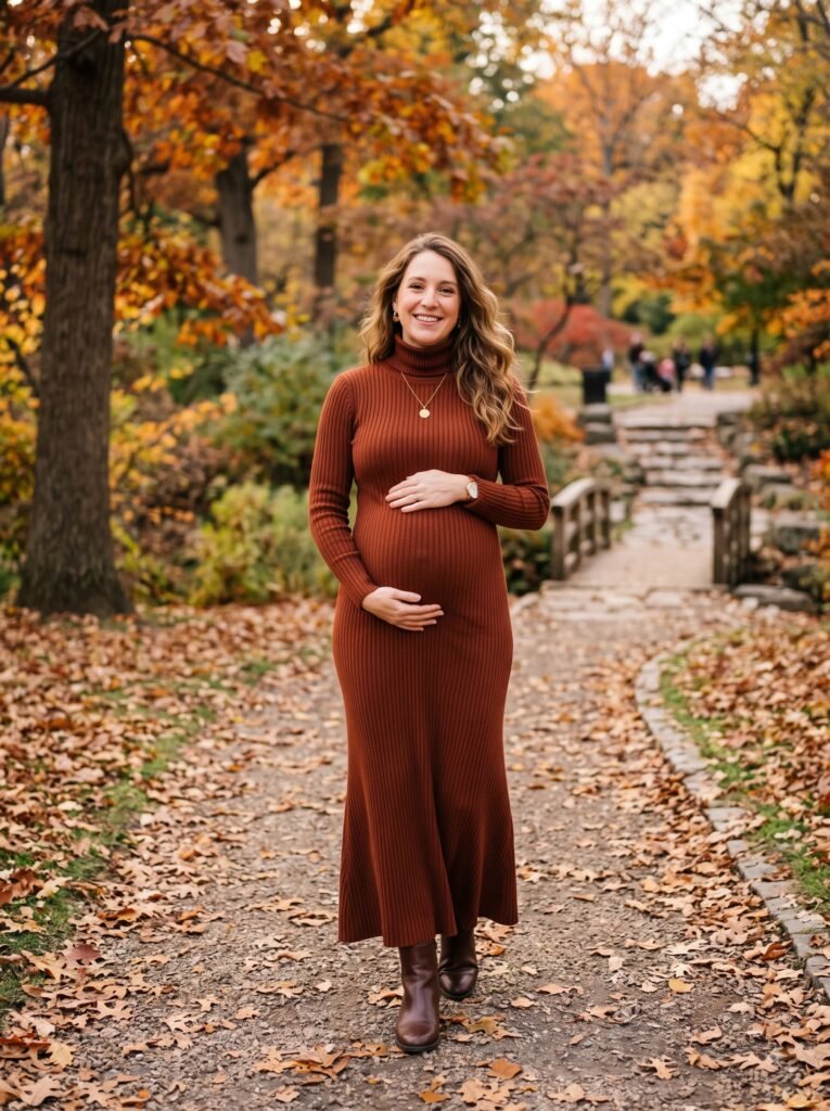 Fitted Turtleneck Maxi Dress (Fall/Winter)