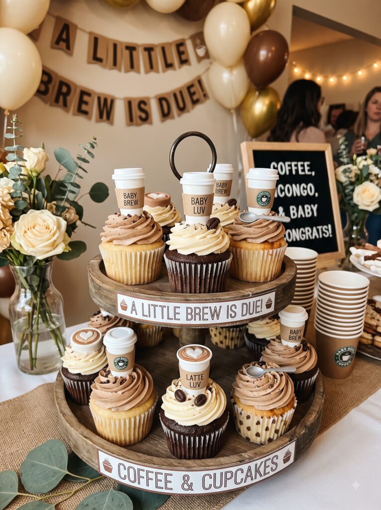 Mini Coffee Cup Cupcake Toppers