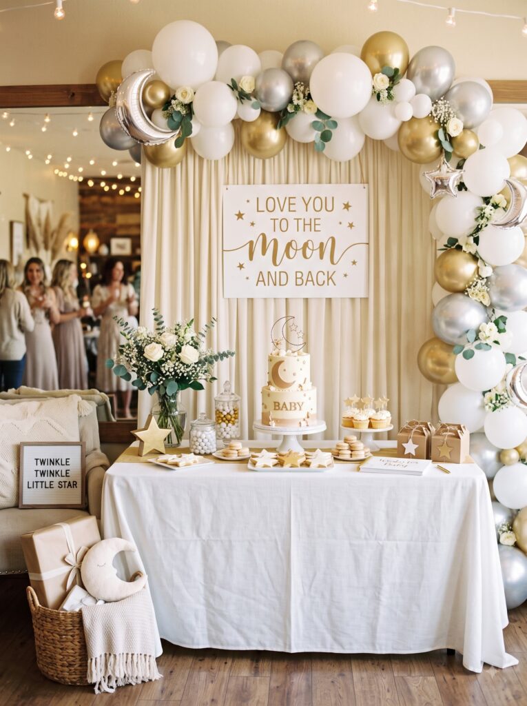 Moon and Stars "Love You to the Moon" Theme