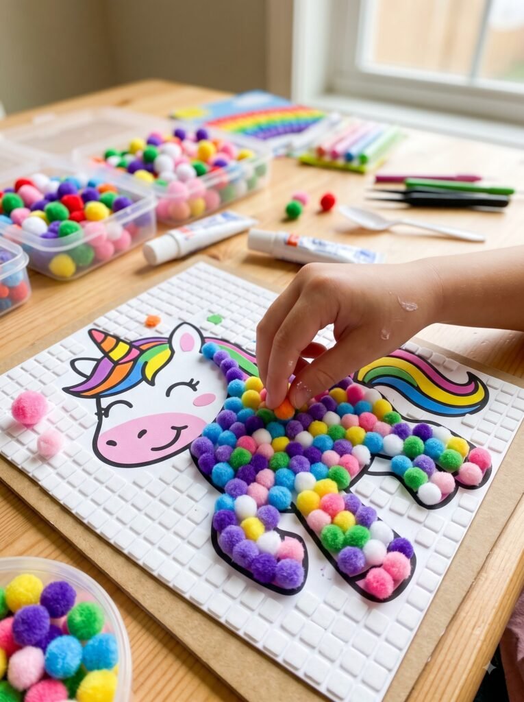 Pom Pom Foam Mosaic
