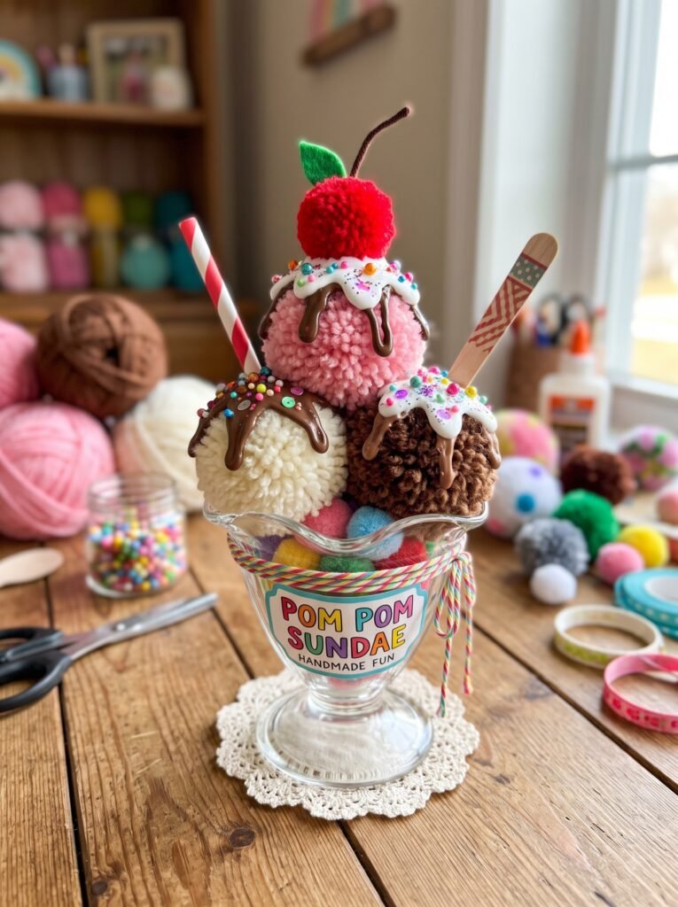 Pom Pom Ice Cream Sundae