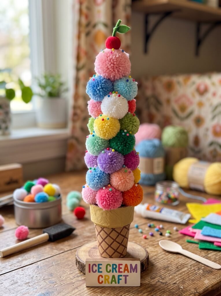 Pom Pom Ice Cream Tower