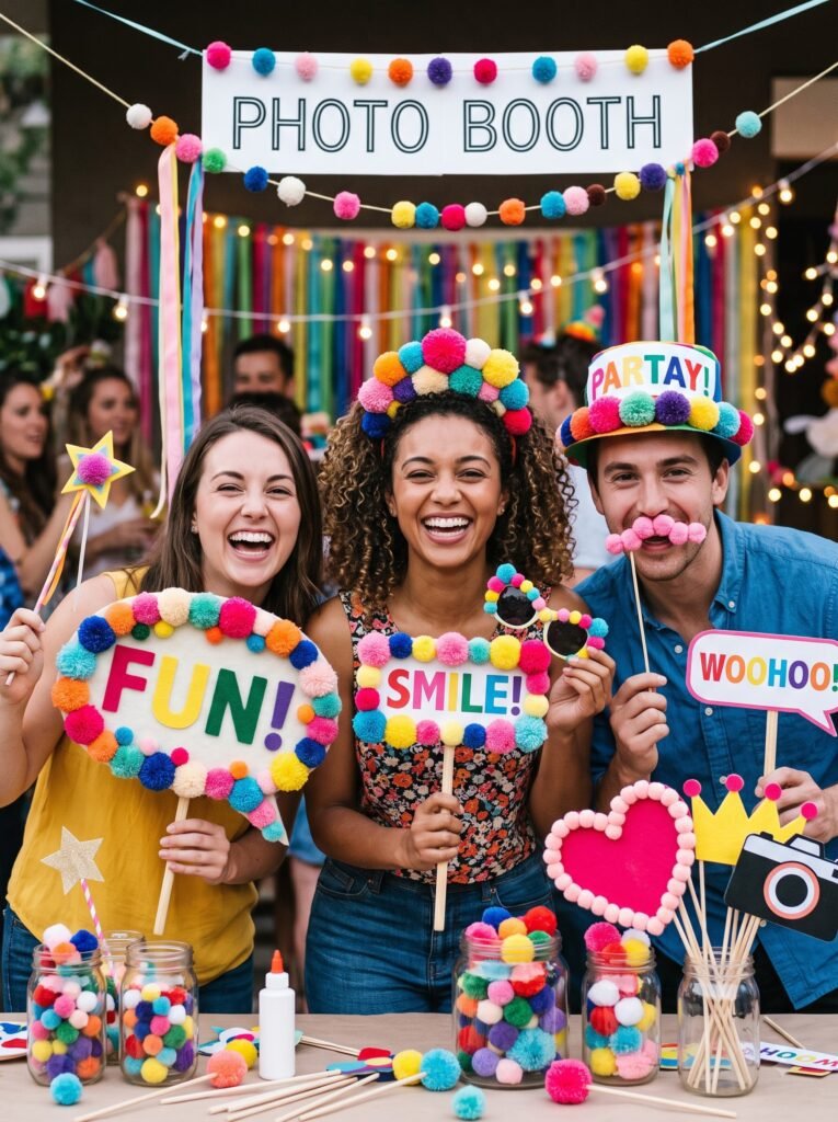 Pom Pom Photo Booth Props