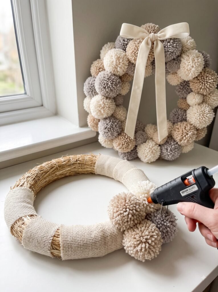 Pom Pom Wreath