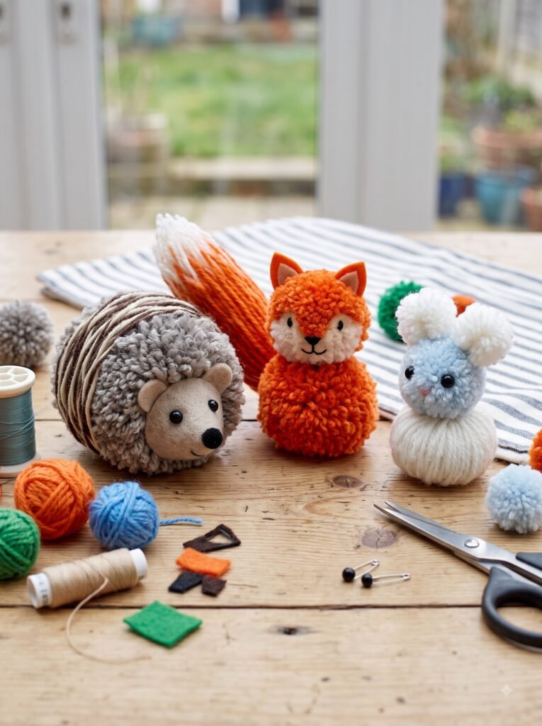 Pom Pom Yarn-Wrapped Critter