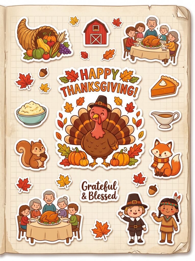 Thanksgiving Sticker Scene