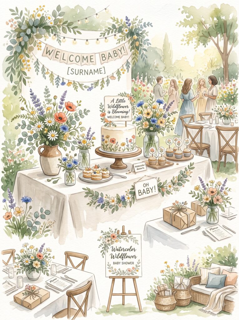 Watercolor Wildflower Theme